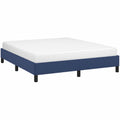 Stoffpolster-Doppelbett in Blau 160x200cm mit Lattenrost für Schlafzimmer