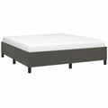 Elegantes Samt-Doppelbett mit Lattenrost in Dunkelgrau, 180x200 cm