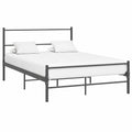 Metallbettgestell Doppelbett mit Lattenrost 160x200cm, Grau