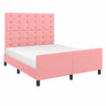 Modernes Polsterbett Rosa 120x190 cm mit Verstellbarem Kopfteil für Jugend- und Gästezimmer