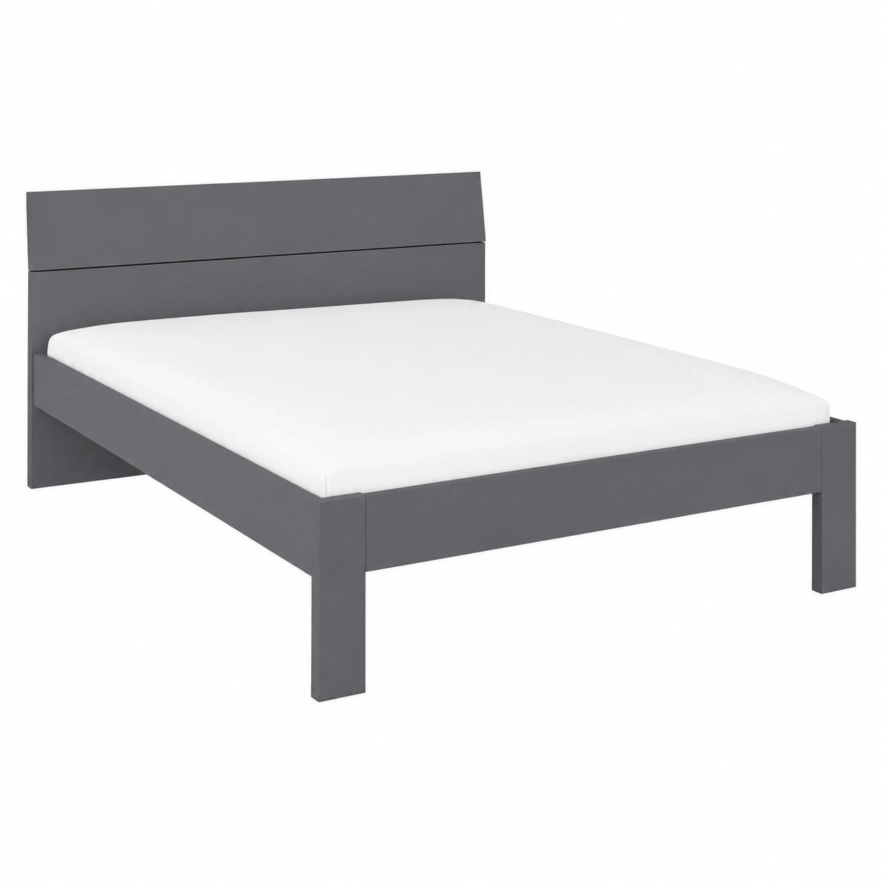 Modernes Futonbett in Grau Metallic mit Liegefläche 180x200 cm