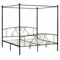 Metall-Himmelbett 200x200 cm in Schwarz für das Schlafzimmer