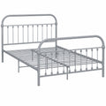 Metallbettgestell Graues Doppelbett 120x200cm mit Lattenrost