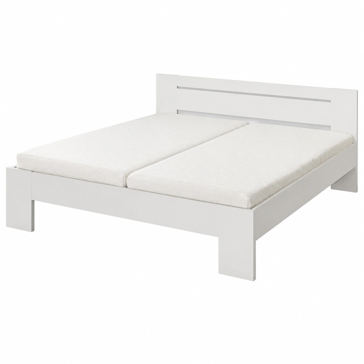 Minimalistisches Futonbett 180x200 cm in Weiß - Elegantes Doppelbett für Ihr Schlafzimmer