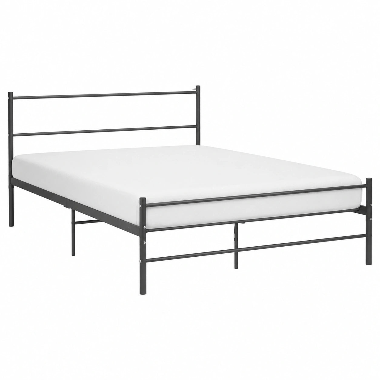 Metallbett 180x200cm Grau - Zeitloses Doppelbett für Ihr Schlafzimmer