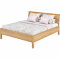 Massives Doppelbett aus Buchenholz 200x200 cm mit optionalem Zubehör