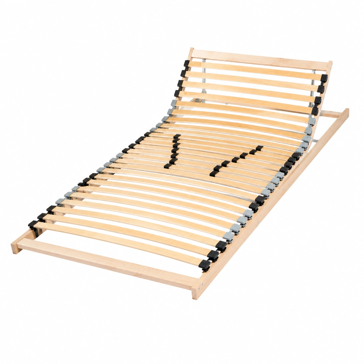 Ergonomischer 7-Zonen-Lattenrost 90x200 cm, Kopfteil und Härtegrad einstellbar, ideal für Doppelbetten