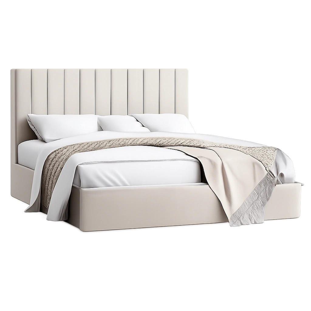 Elegantes Polsterbett Zorbo mit Bettkasten, Gasdruckfeder und Metallfüßen - Doppelbett 160x200 cm