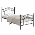 Metall-Einzelbett 90x200 cm mit Lattenrost, Schwarz - vidaXL