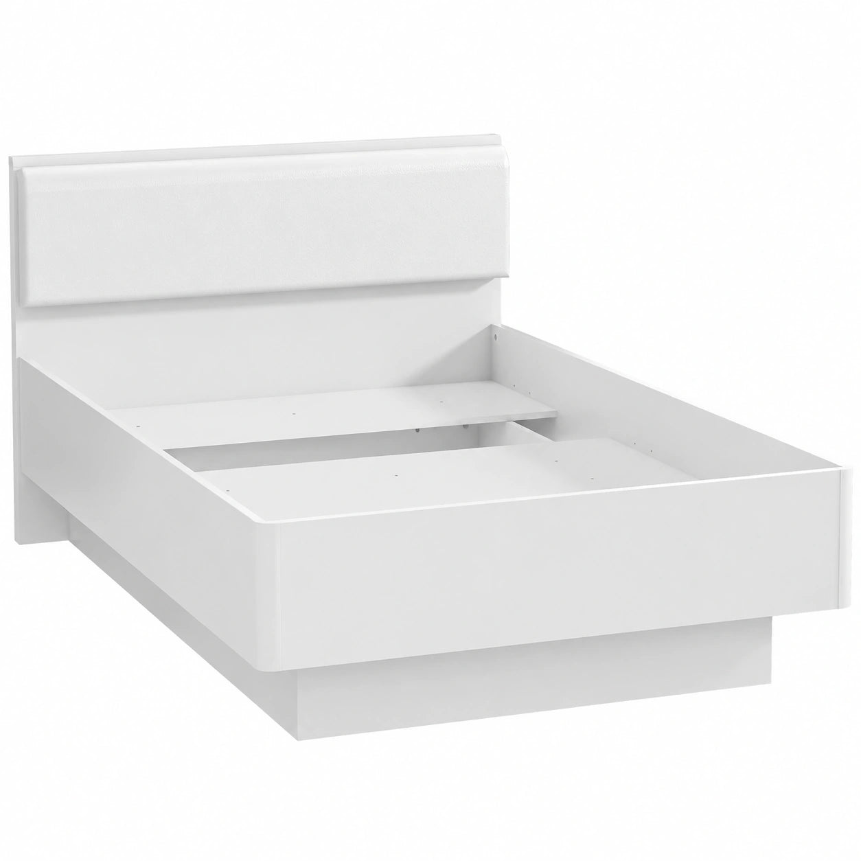 Jugendbett FORTE Snow Weiß Matt 120x200 cm Holzwerkstoff