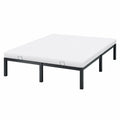 Metallbett 160x200 cm Schwarz mit Stauraum - Werkzeuglose Montage