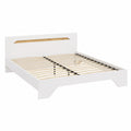 Doppelbett Rauch Möbel Alabama 180x200 cm mit Holz-Kopfteil in Weiß